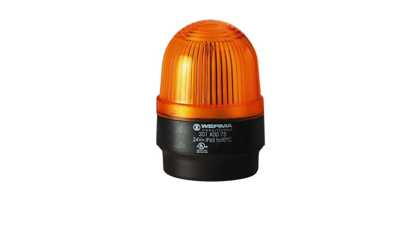 Indicador luminoso Werma serie 202, efecto Intermitente, Xenón, Amarillo, alim. 115 V