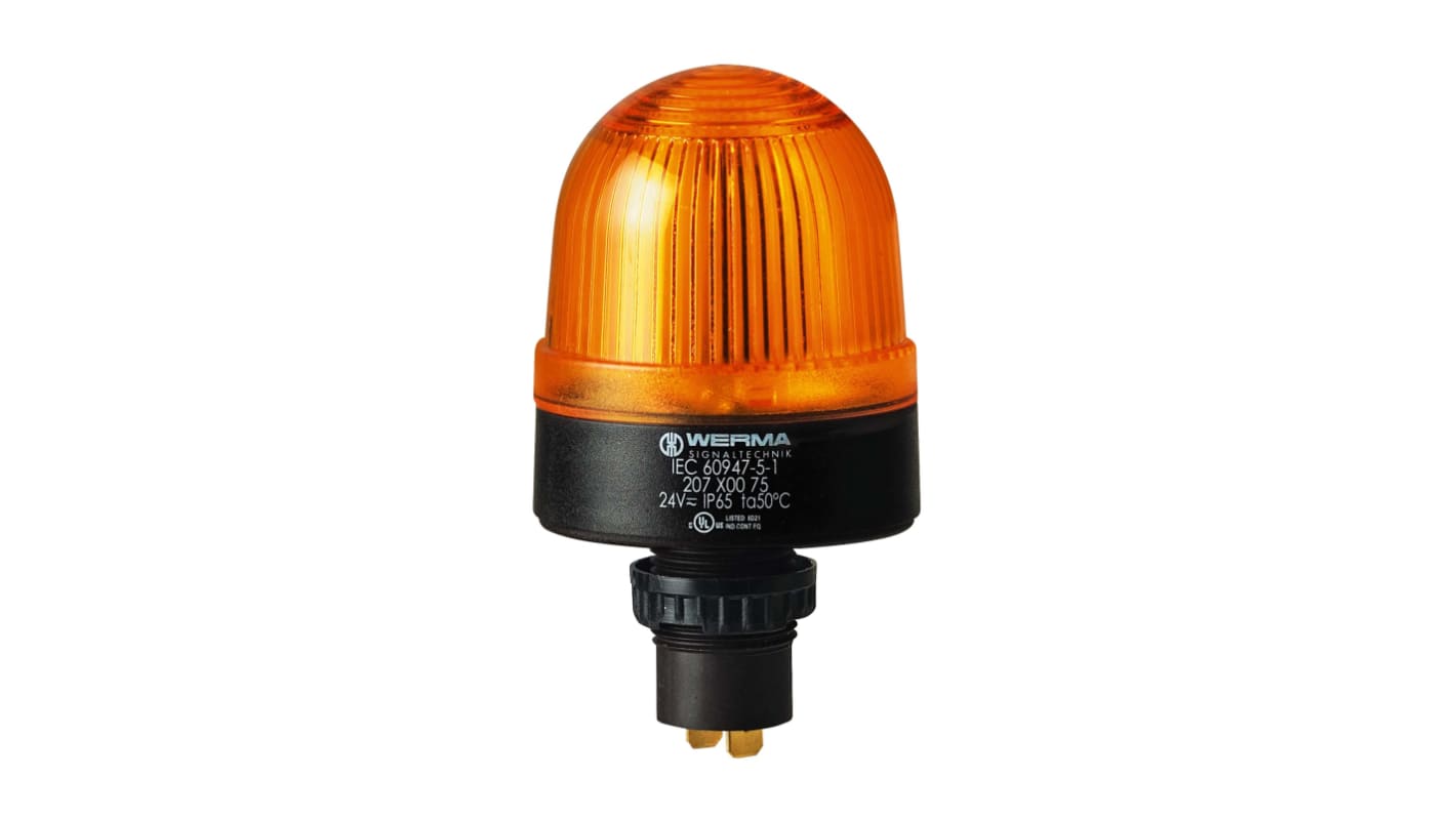 Segnalatore Illuminazione continua, Werma, LED, Giallo, 115 V