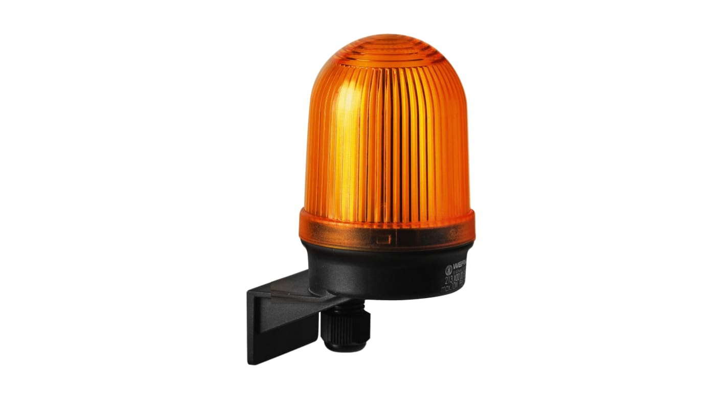 Werma 连续光警示灯, 12 → 230 V, 黄色透镜, 黑色外壳, IP65, 213系列