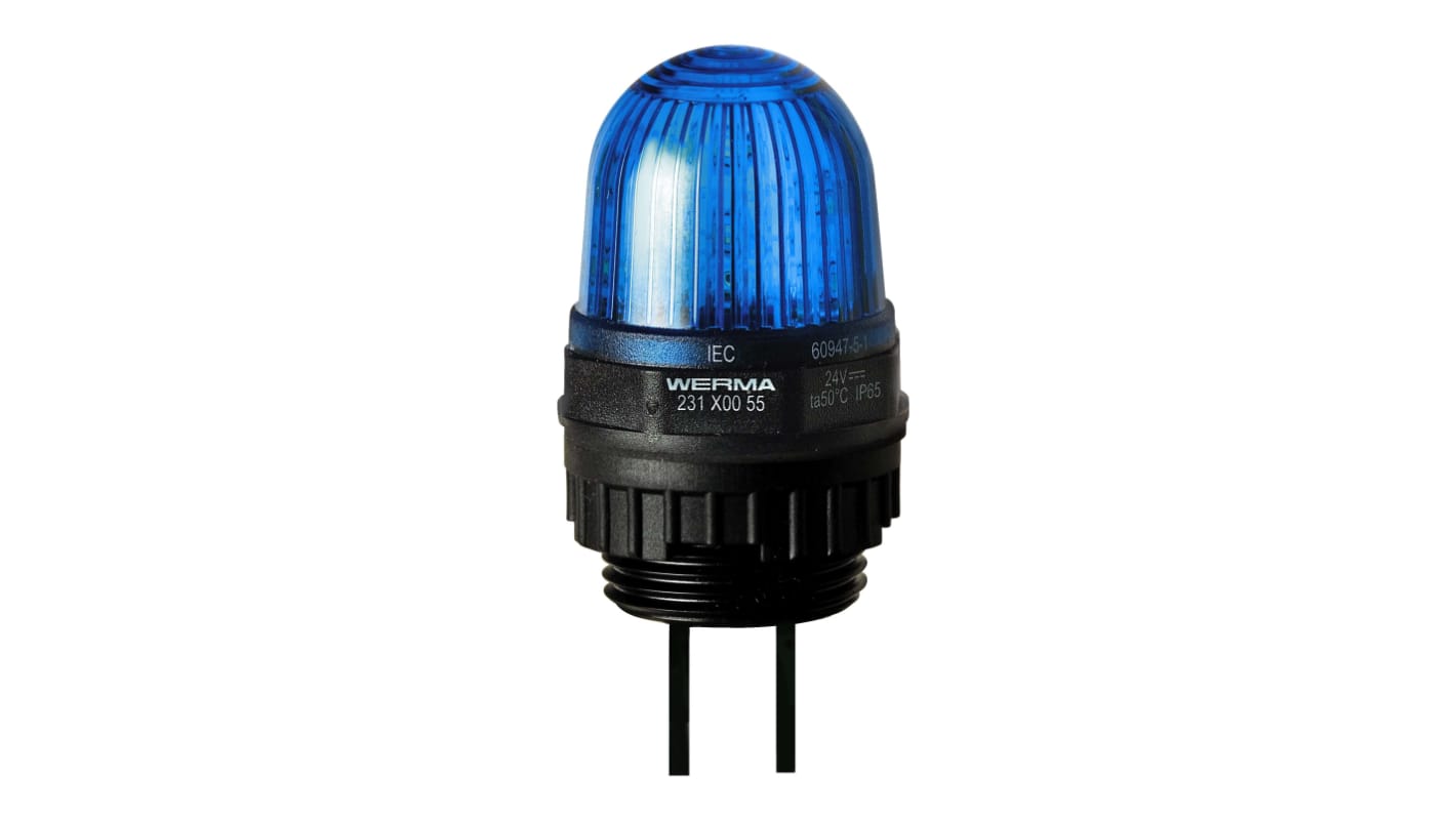 Segnalatore Illuminazione continua, Werma, LED, Blu, 115 V