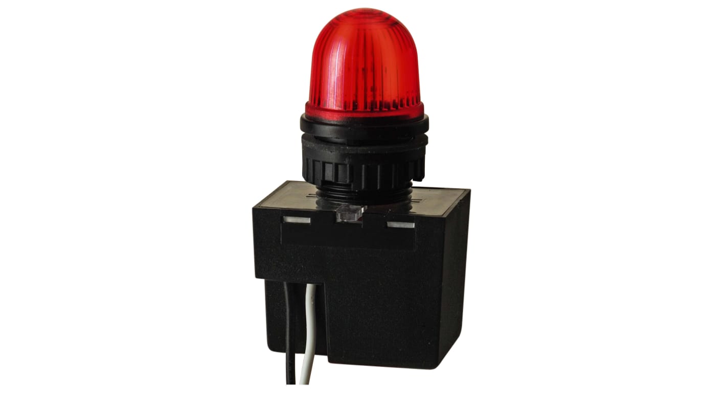 Werma 232 Series Red Flashing Beacon, 24 V, Built-in Mounting, Xenon Bulb
