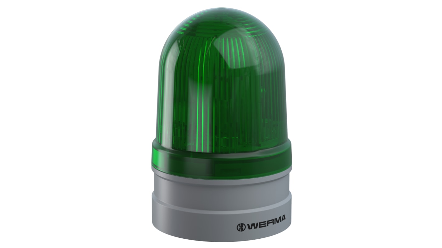 Indicador luminoso Werma serie 261, efecto Giratorio, LED, Verde, alim. 12→24 V