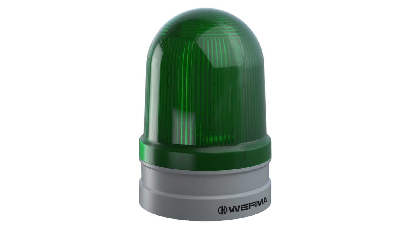 Indicador luminoso Werma serie 262, efecto Intermitente, LED, Verde, alim. 12→24 V