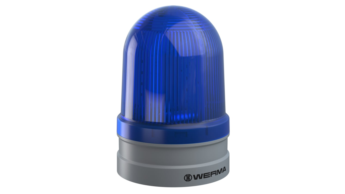 Werma 262 Series Blue Rotating Light Module, 12 → 24 V, Multiple, LED Bulb