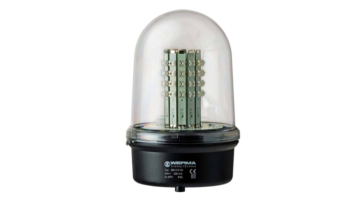 Werma 280 Series Red Continuous lighting Light Module, 12 → 50 V, Surface, LED Bulb