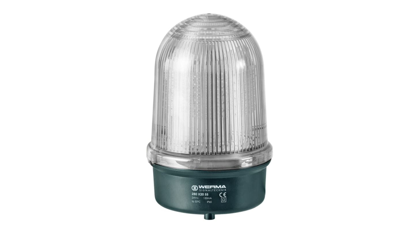 Balise clignotante à LED  claire Werma série 280, 115 → 230 V