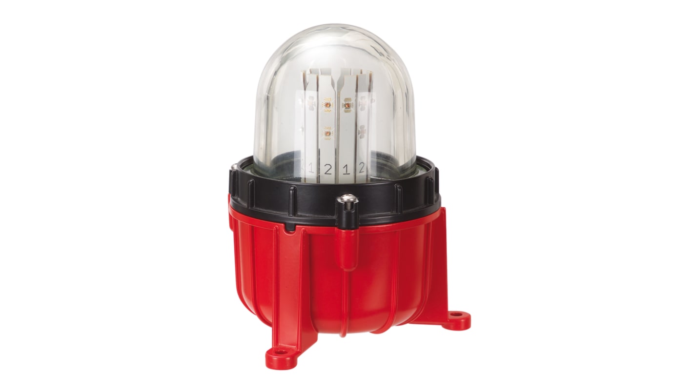 Indicador luminoso Werma serie 281, efecto Luz continua, LED, Rojo, alim. 24 V