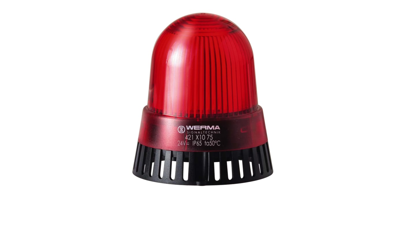 Segnalatore acustico e luminoso Werma serie 420, Rosso, 12 V, 92dB a 1 m, IP65