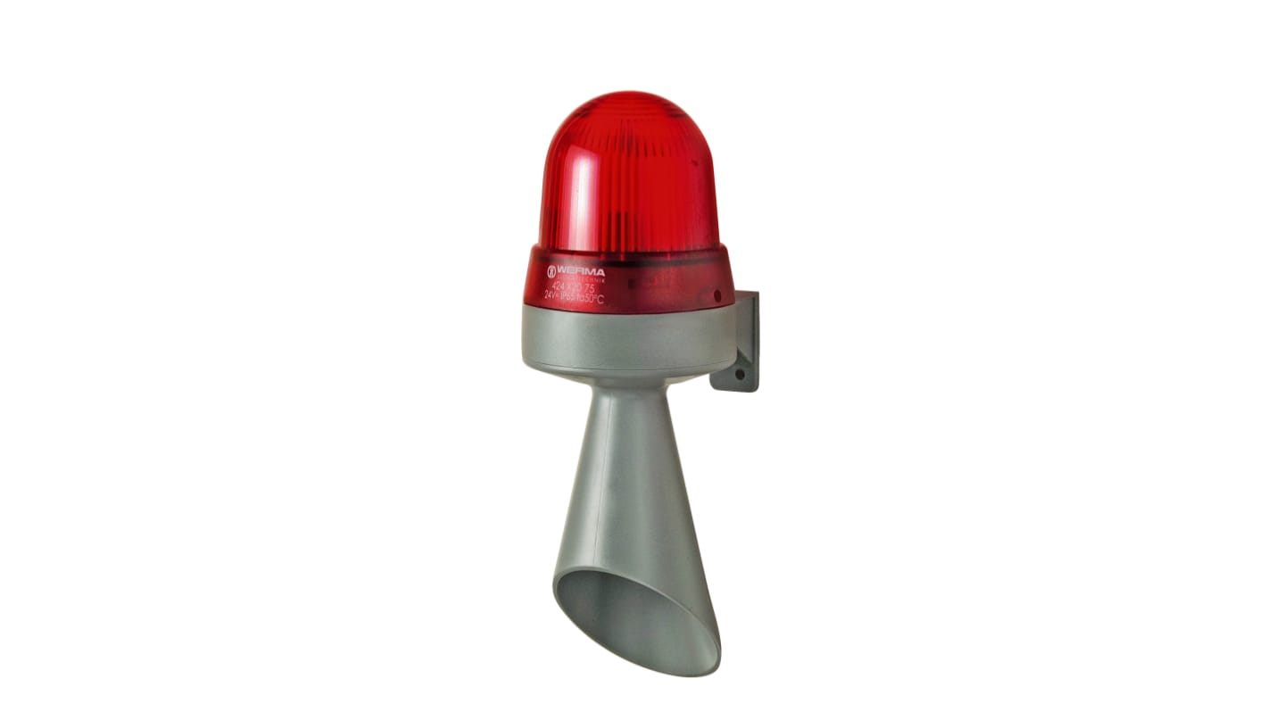Werma 424 LED, Ununterbrochenes Licht-Licht Alarm-Signalleuchte Rot, 115 V