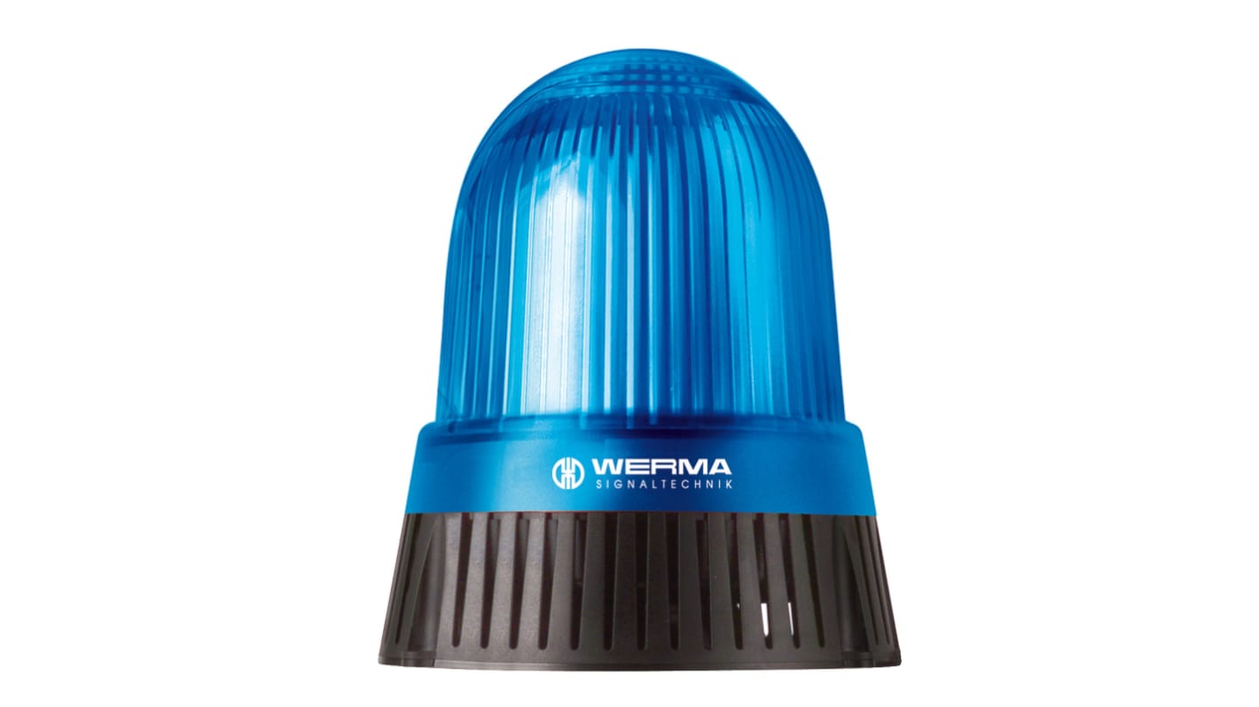 Werma 431 LED, Ununterbrochenes Licht-Licht Alarm-Leuchtmelder Blau, 115 → 230 V