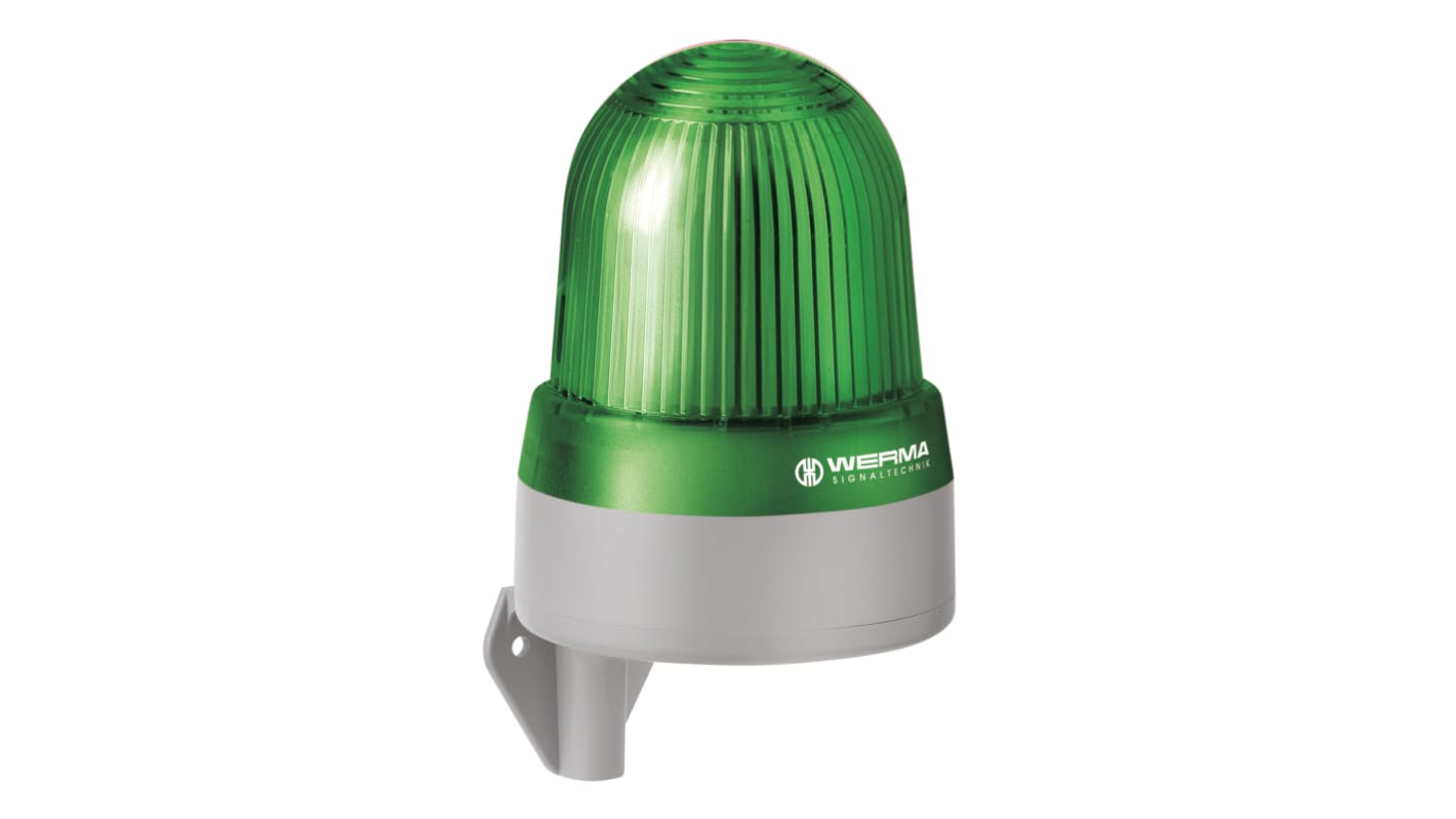Indicator luminoso y acústico LED Werma 432, 115 → 230 V, Verde, Luz continua, 98dB @ 1m, IP65