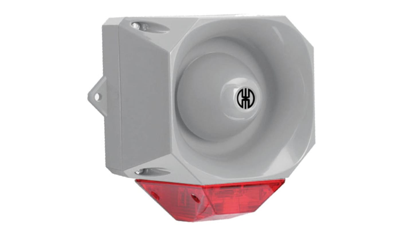 Werma 441 Series Red Sounder Beacon, 9 → 60 V, IP65, Wall Mount, 105dB at 1 Metre