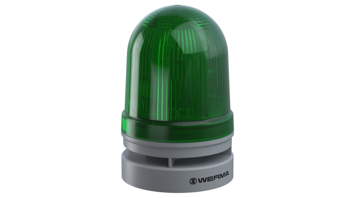 Werma 461 Series Green Sounder Beacon, 115 → 230 V, IP65, Wall Mount, 98dB at 1 Metre