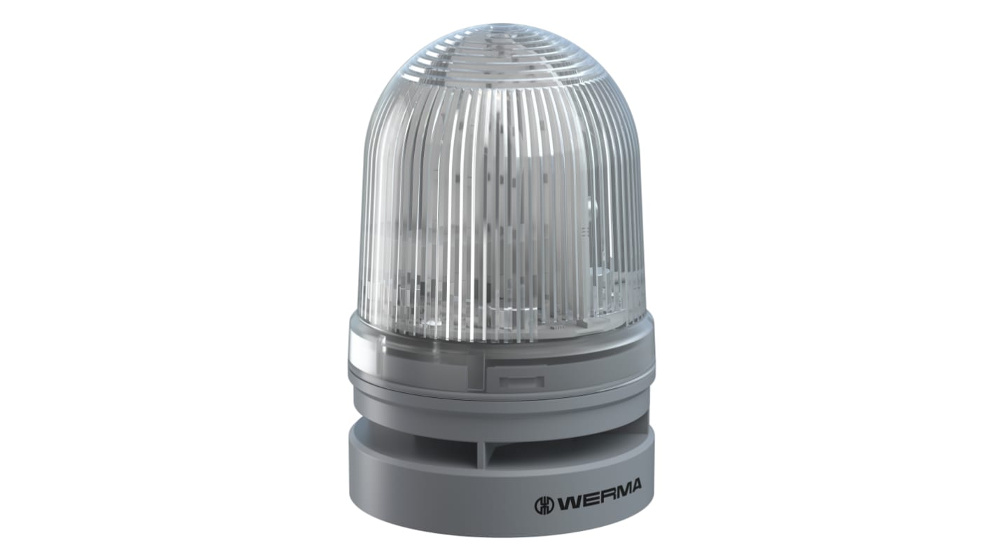 Segnalatore acustico e luminoso Werma serie 461, Trasparente, 115 → 230 V, 98dB a 1 m, IP65