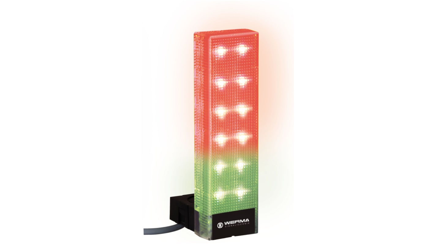 Werma VarioSIGN LED Signalturm 3-stufig Linse Grün, Rot, Gelb LED Rot/Gelb/Grün + Summer