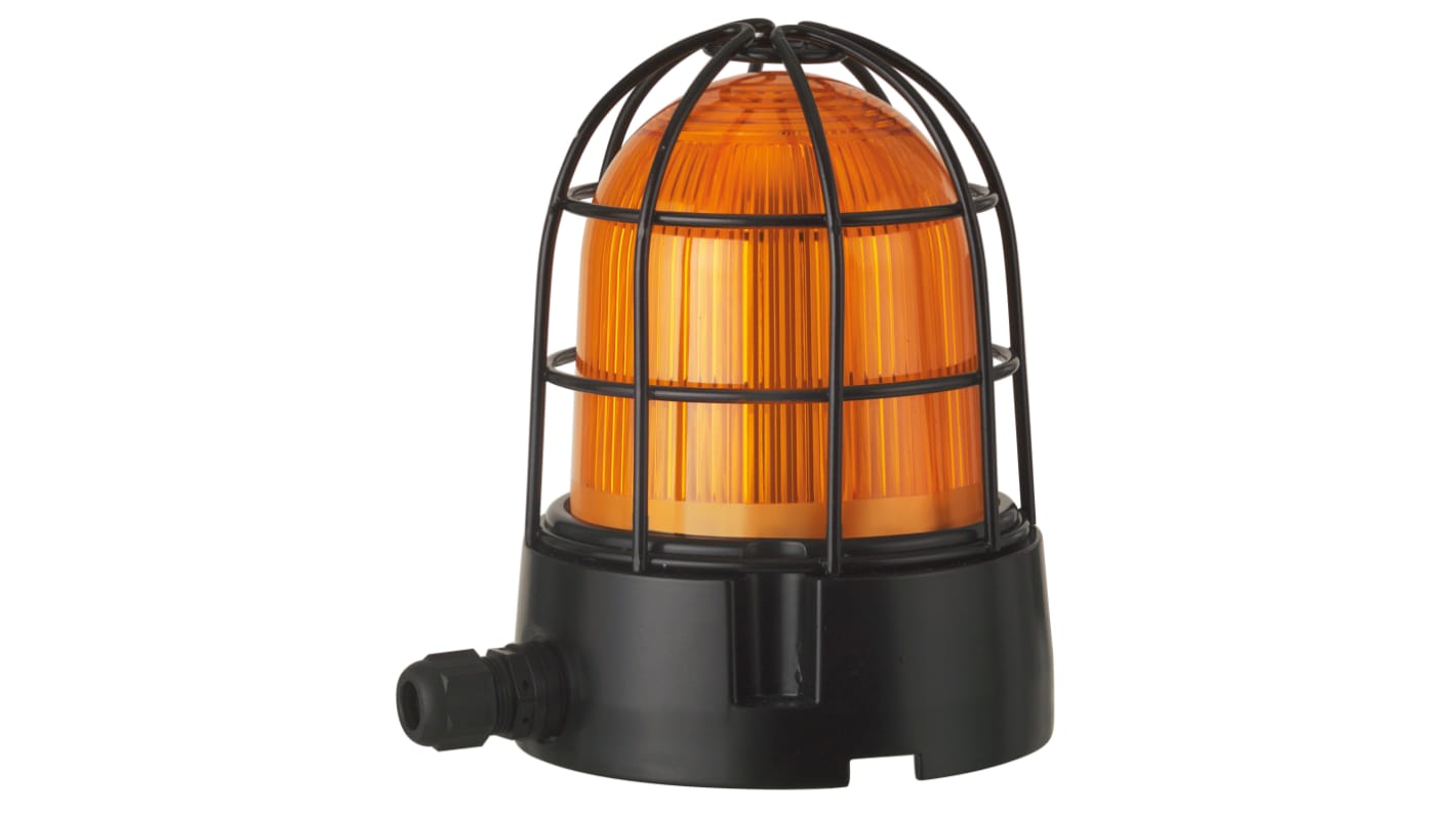 Werma 839 Series Yellow Continuous lighting Beacon, 12 → 50 V, Base Mount, LED Bulb