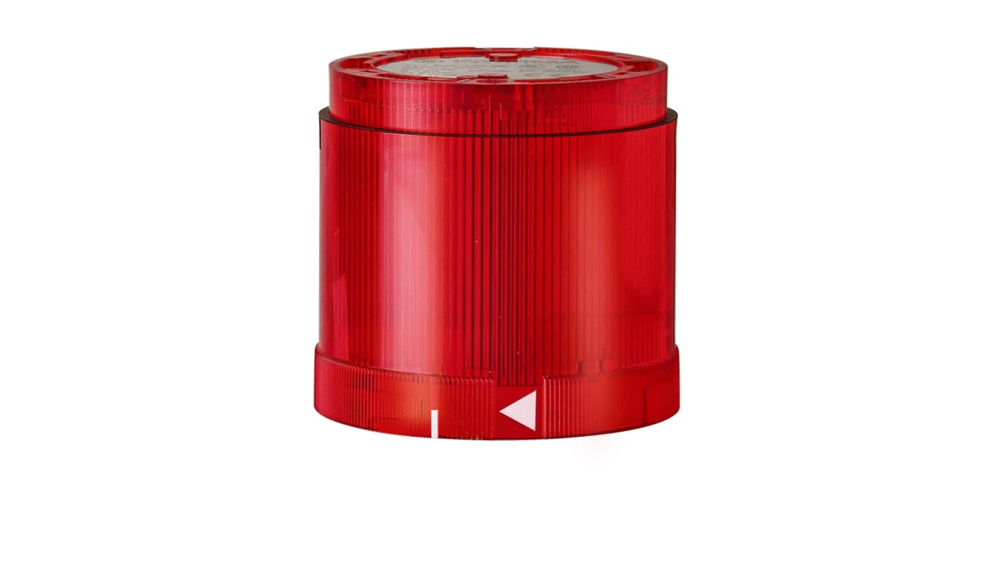 Werma KS70 Series Red Continuous lighting Effect Flashing Light Element, 115 V, LED Bulb, AC