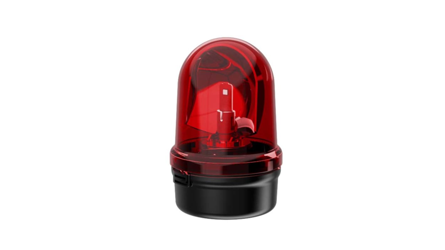 Werma 885 Series Red Rotating Beacon, 24 V, Base Mount, LED Bulb, IP65