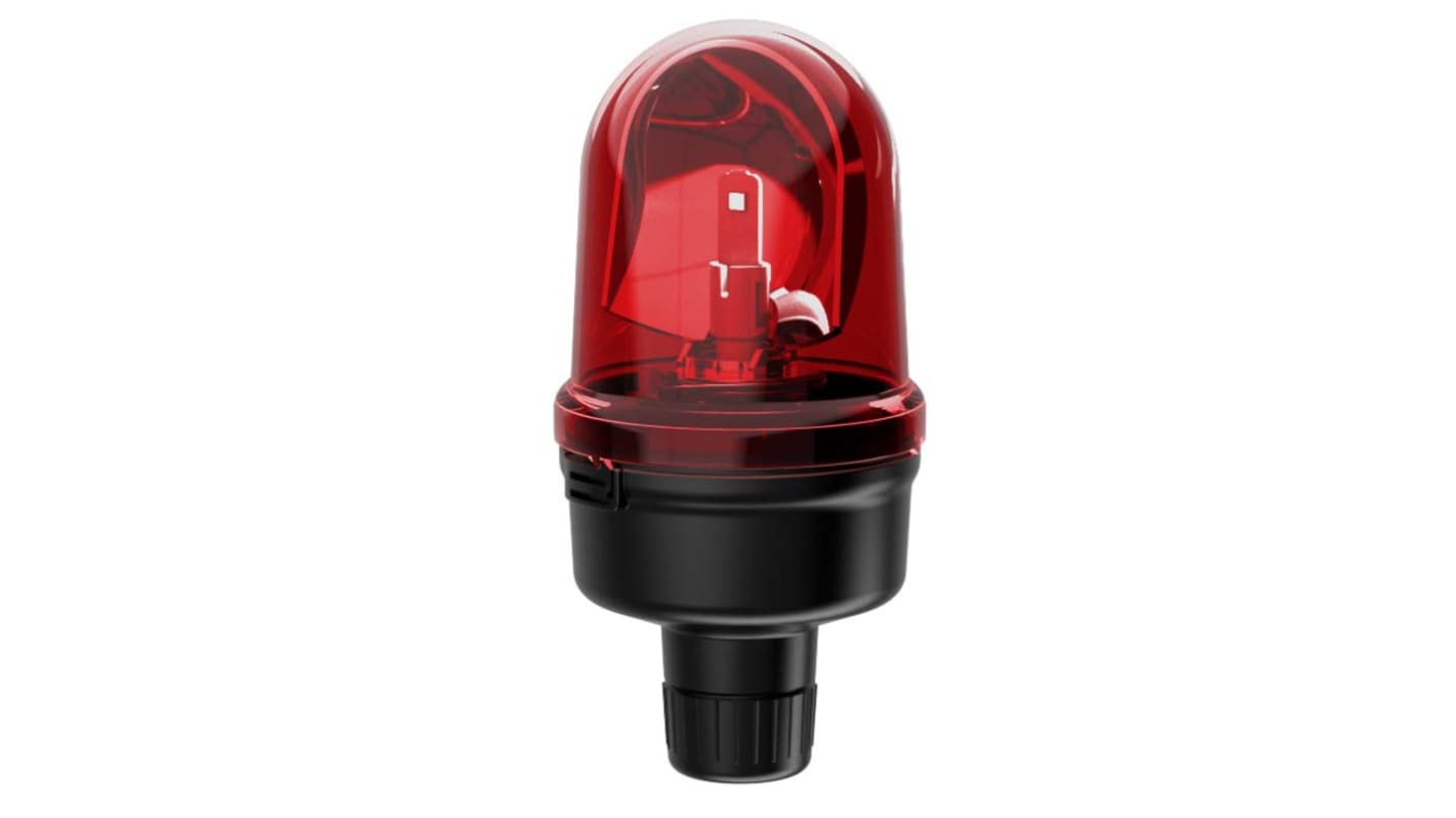 Werma 885 Series Red Rotating Beacon, 24 V, Base Mount, LED Bulb