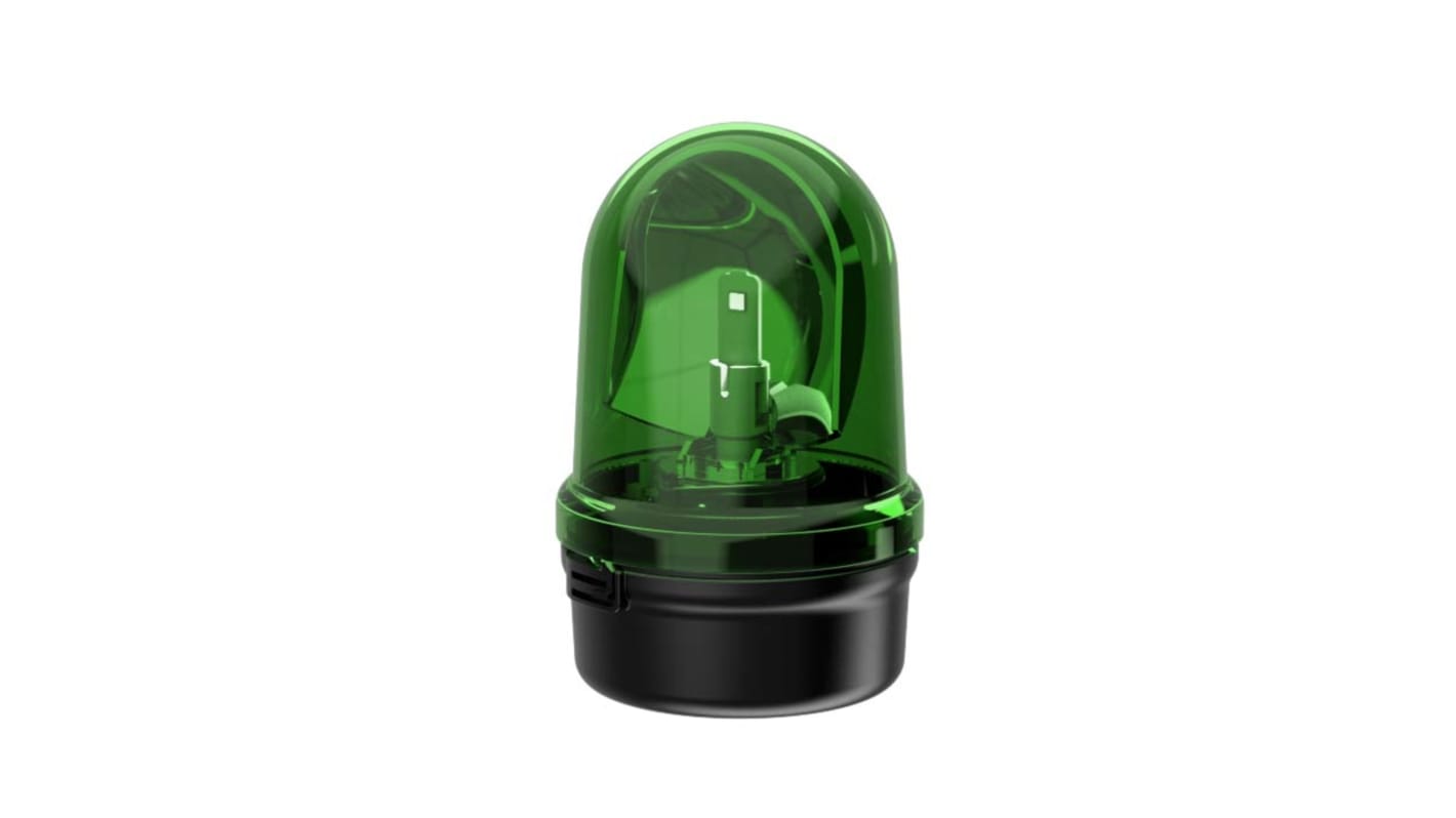 Werma 885 Series Green Rotating Beacon, 115 → 230 V, Base Mount, LED Bulb