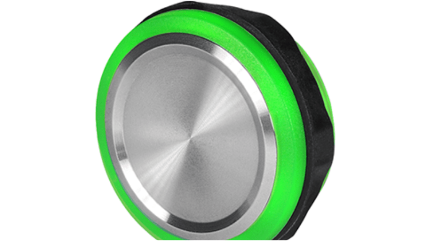 Schurter MSS 30 Series Illuminated Illuminated Push Button Switch, Latching, Panel Mount, 30mm Cutout, SPST LA, Blue,