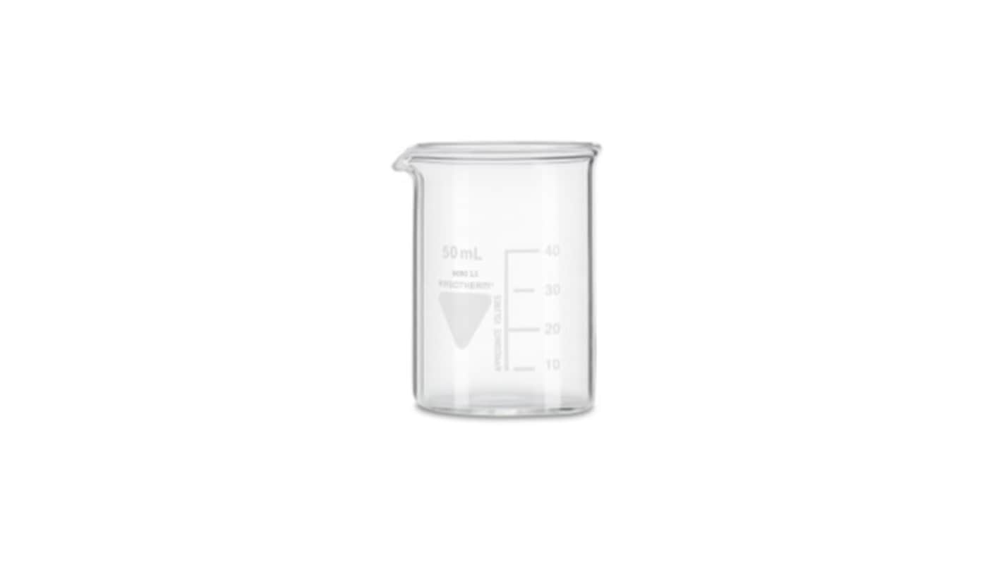RS PRO Borosilicate Glass 50ml Beaker