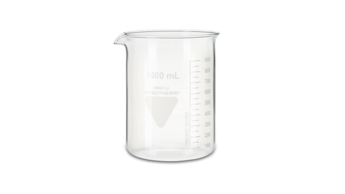 RS PRO Borosilicate Glass 1L Beaker