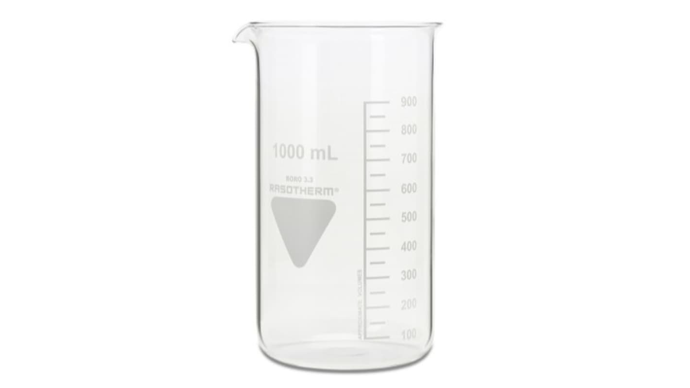 RS PRO Borosilicate Glass 1L Beaker
