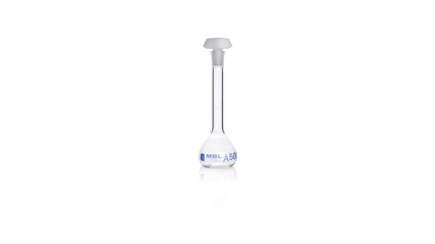 RS PRO Borosilikatglas Laborflasche 20ml Messkolben Enghalsig 110 (H)mm mit Skalenteilung