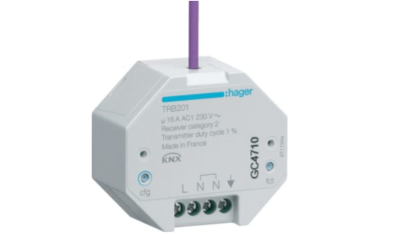 Alimentatore a montaggio su guida DIN Hager, 230V ca, 16A, 230V ca
