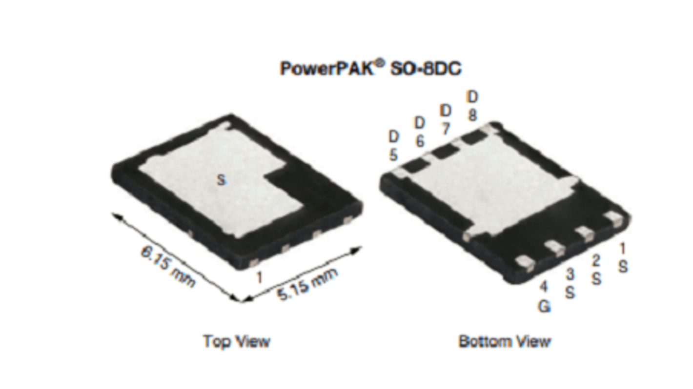 Vishay N-Channel MOSFET, 153 A, 80 V, 8-Pin PowerPAK SO-8DC SIDR5802EP-T1-RE3