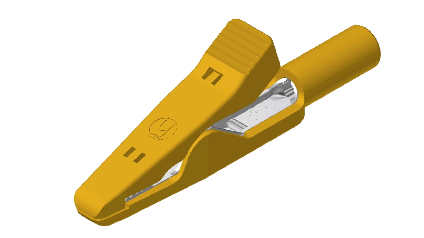 Pince crocodile  Hirschmann, 6A, Jaune