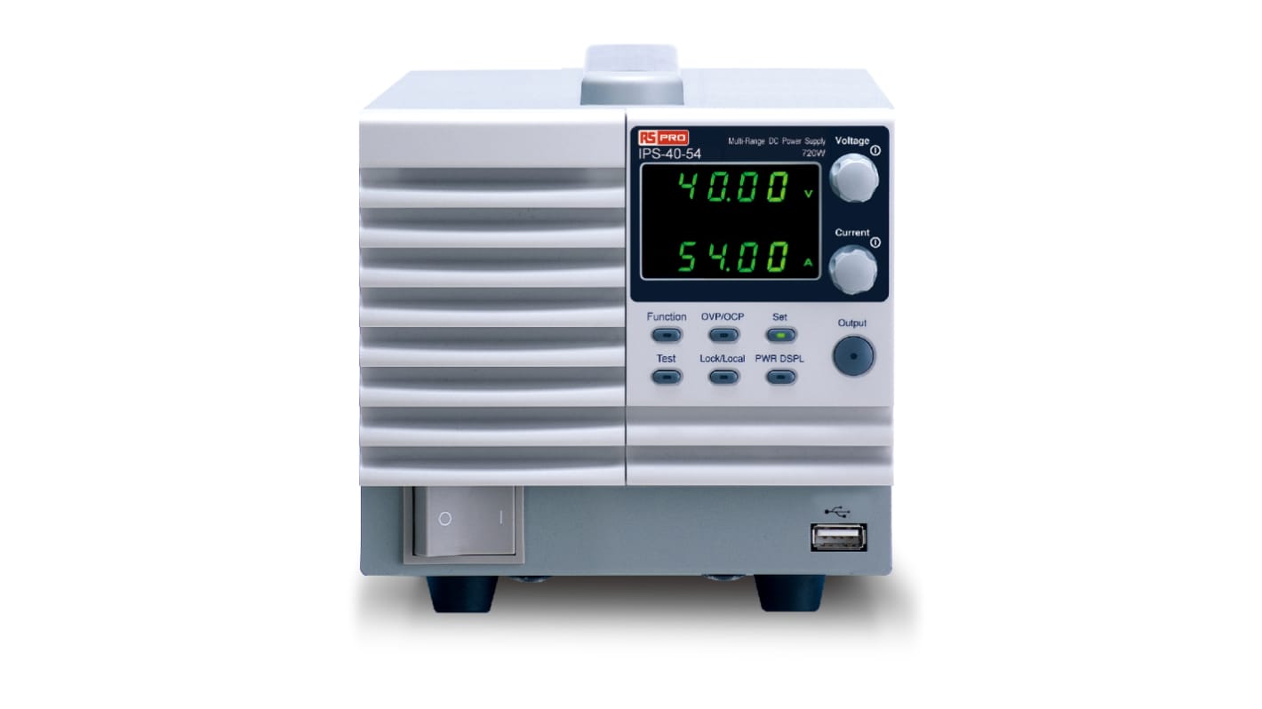 Zasilacz impulsowy 0 → 40V 54A RS PRO 720W Zasilacz wielozakresowy DC