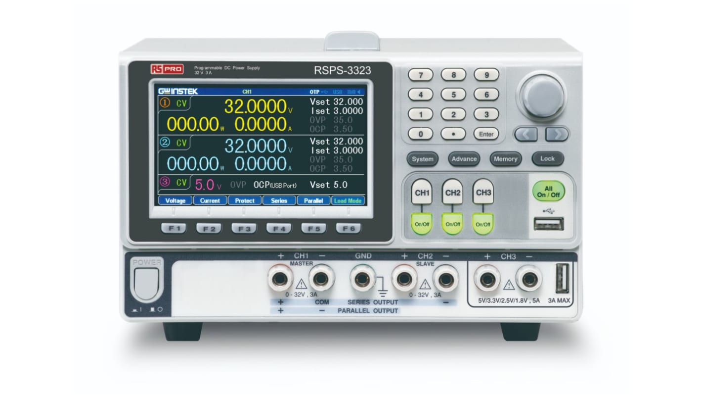 Zasilacz impulsowy 0 → 32V 3A RS PRO 420W Programowalny zasilacz DC
