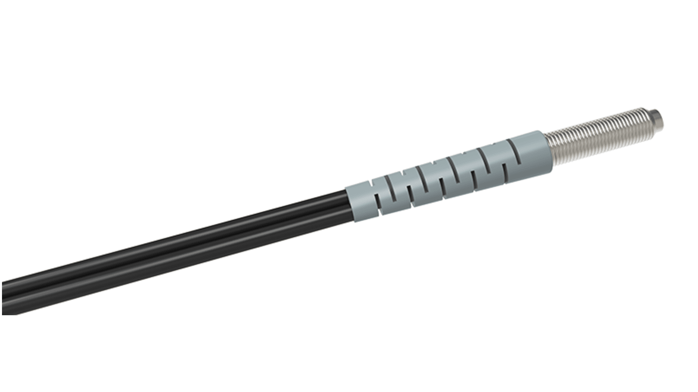 RS PRO Plastic Fibre Optic Sensor 40 mm, 80 mm, 120 mm, NPN /PNP (Fiber amplifier FD3 series) Output, 0.8 → 0.9