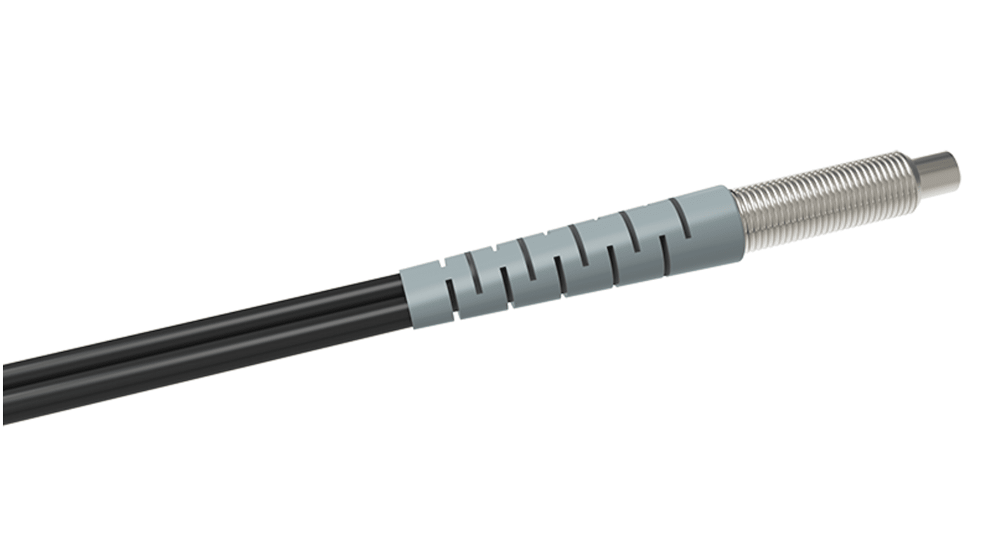 RS PRO Plastic Fibre Optic Sensor 40 mm, 70 mm, 160 mm, NPN /PNP (Fiber amplifier FD3 series) Output, 0.8 → 0.9