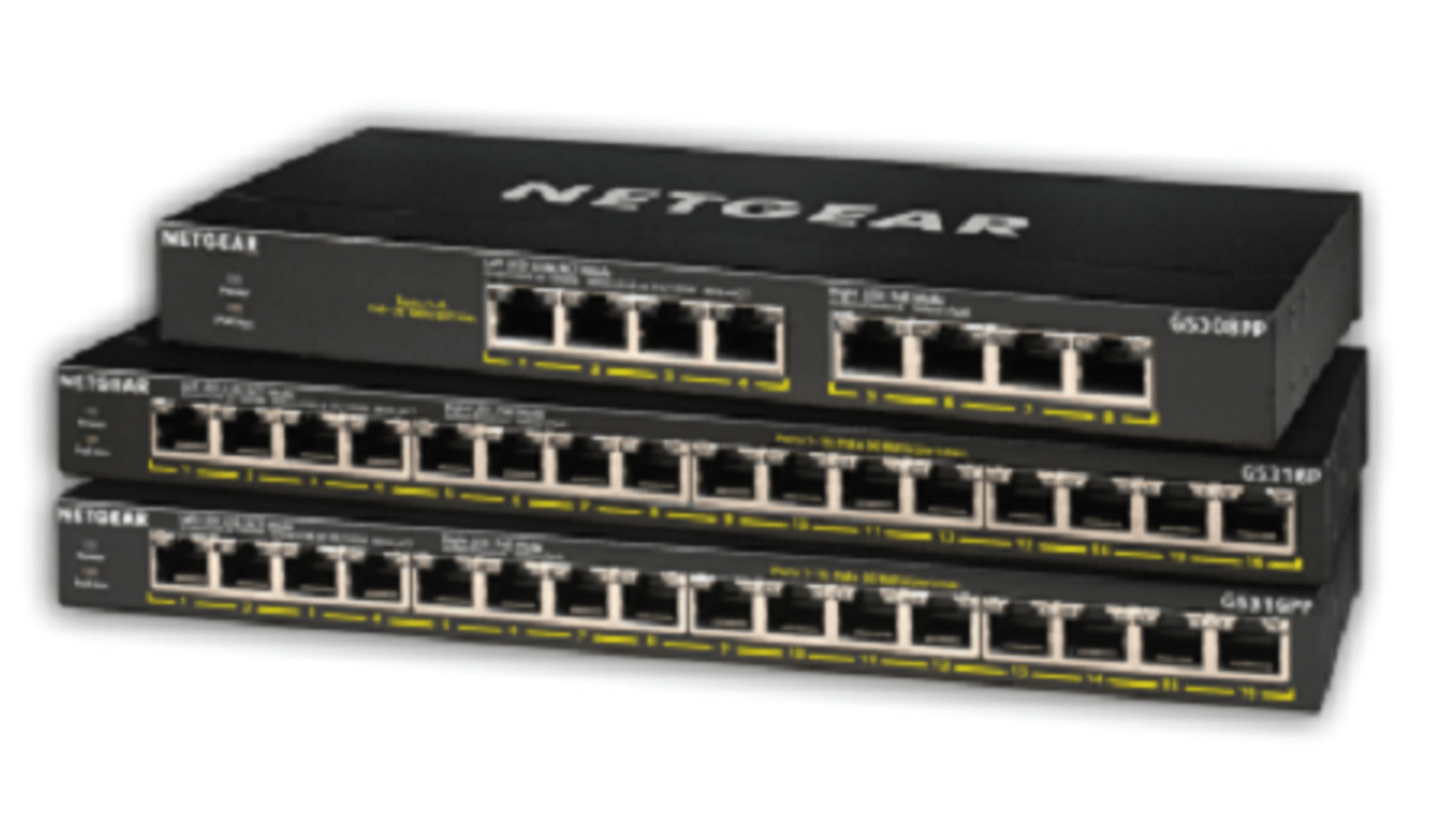 GS305P-200UKS | Netgear Unmanaged 5 Port Network Switch With PoE | RS