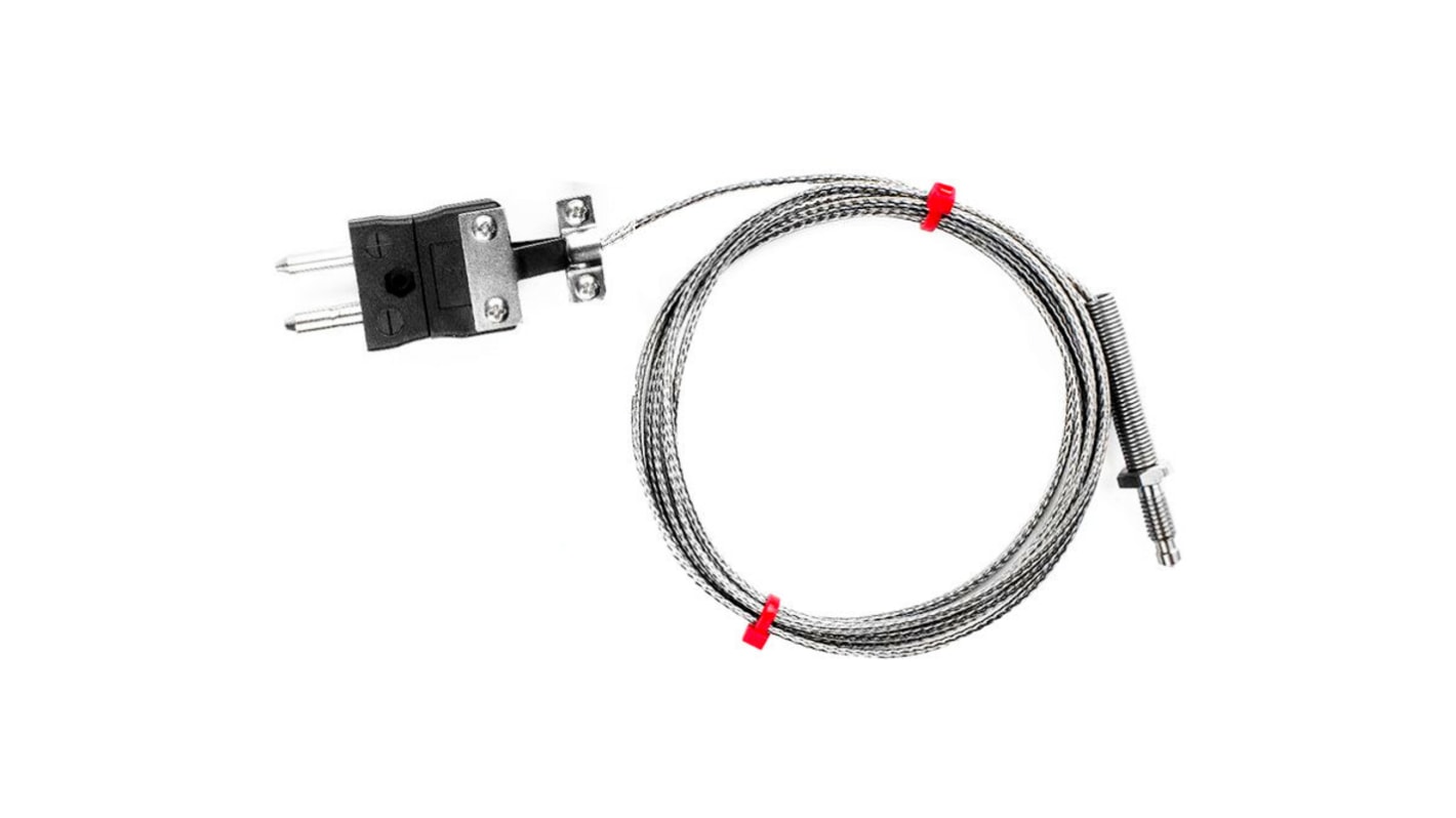 RS PRO Type J Nozzle Thermocouple 2m Length, M6 x 1mm Diameter → +350°C