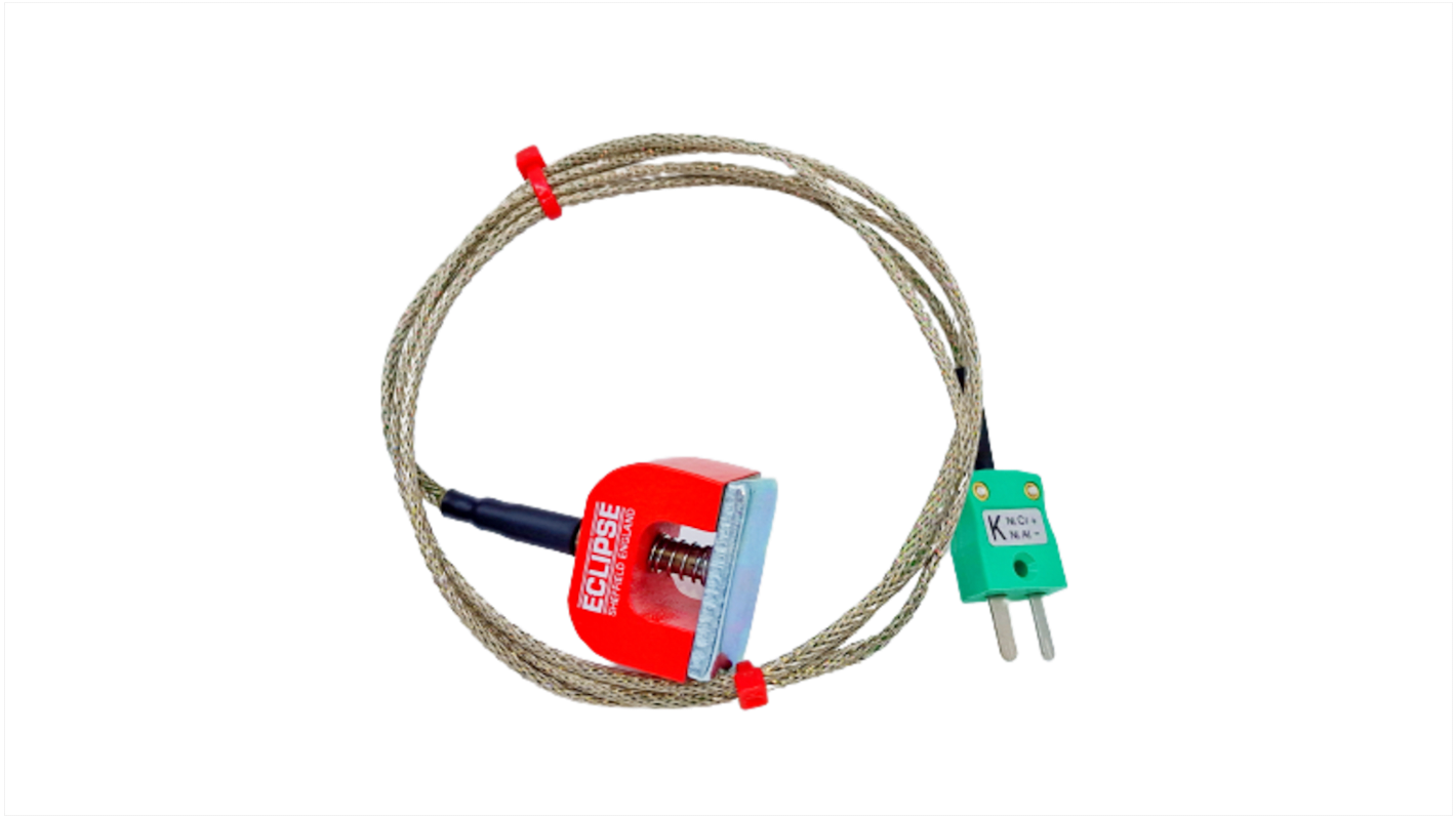 Termocoppia con magnete a ferro di cavallo tipo K, lungh. sonda 2m, +250°C