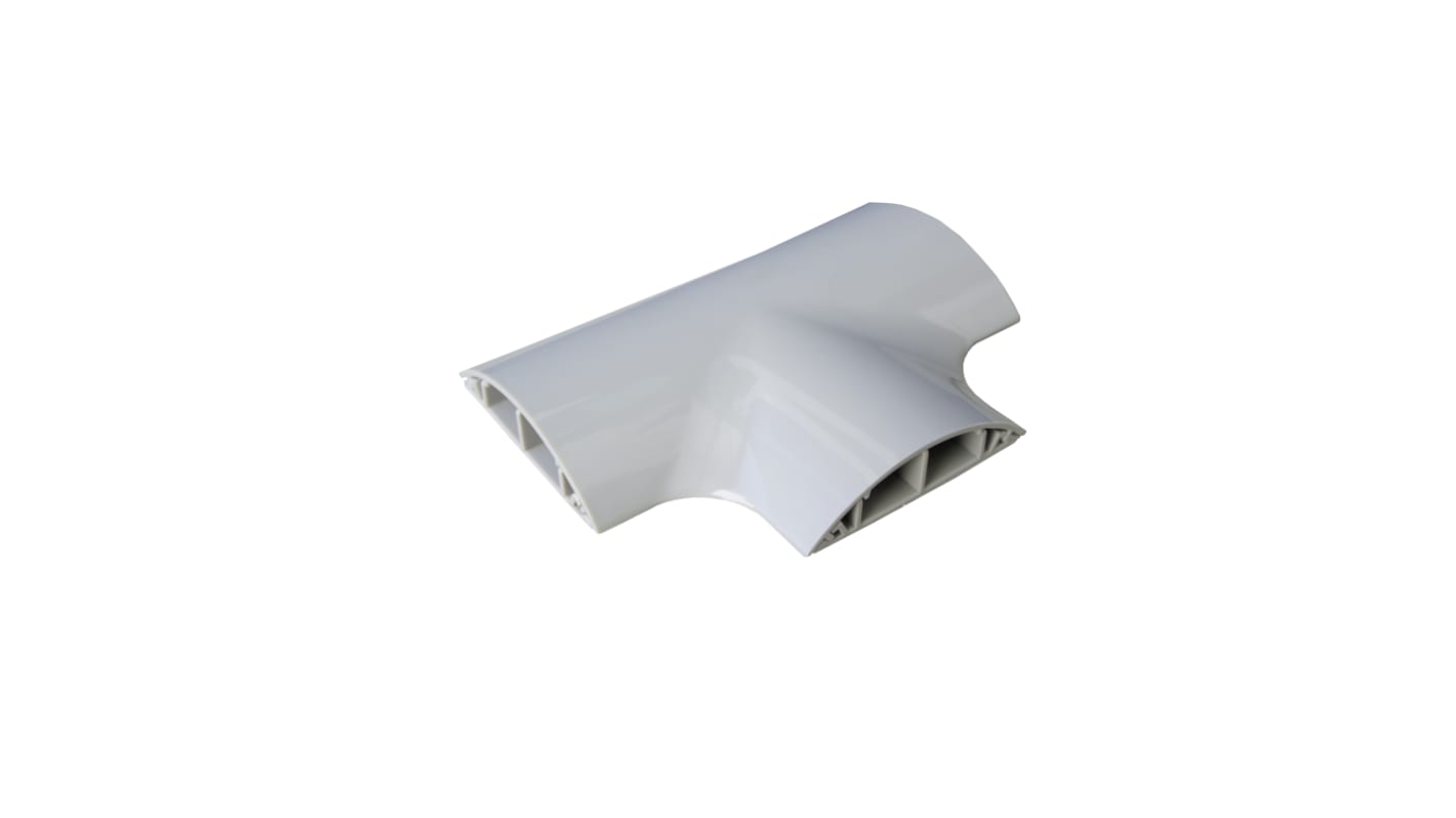 RS PRO Kabelabdeckung, Kabelbrücke, Innen-Ø 17 x 10mm 17 x 10mm, 70 mm x 135mm PVC, Grau 2-kanalig