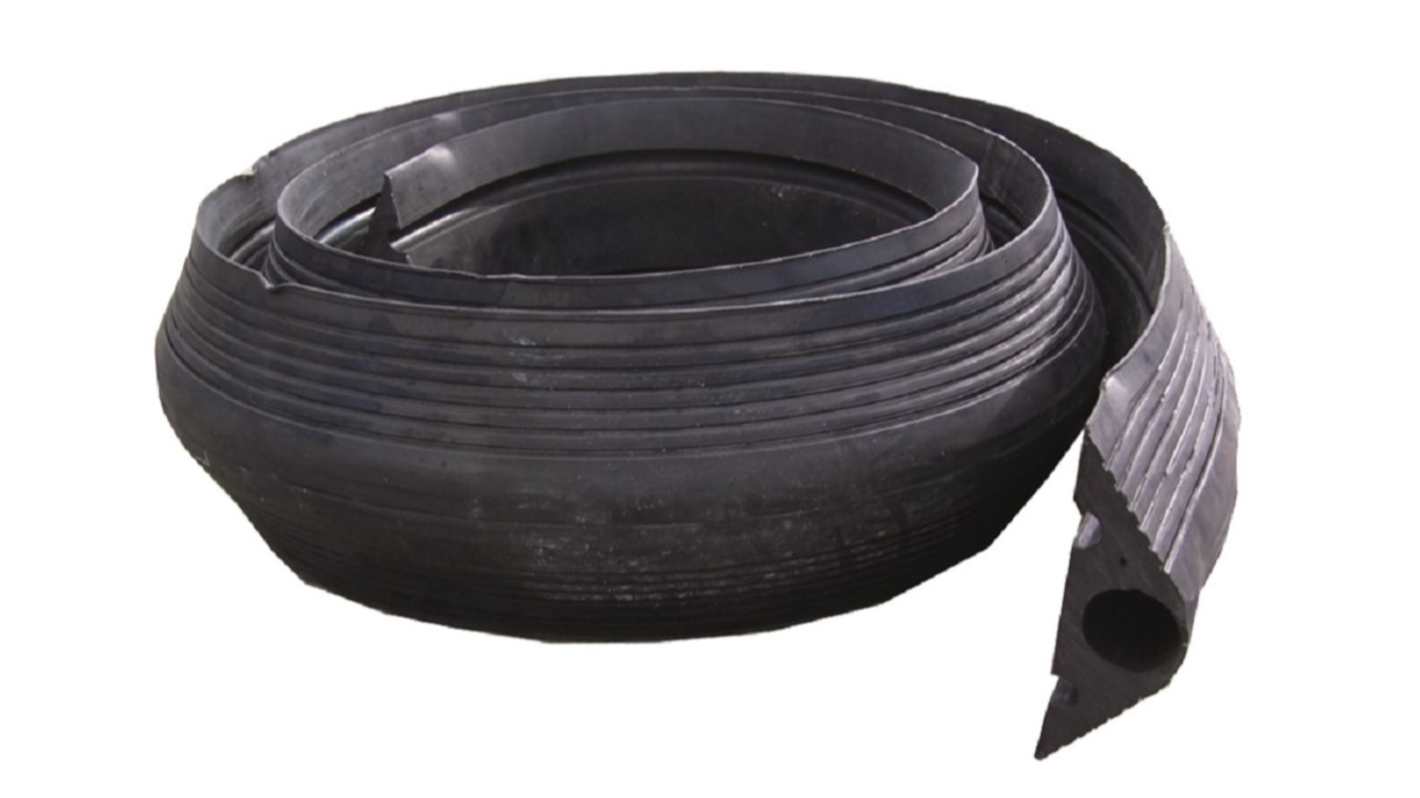 RS PRO 4m Black Cable Cover in Rubber, 40mm Inside dia.