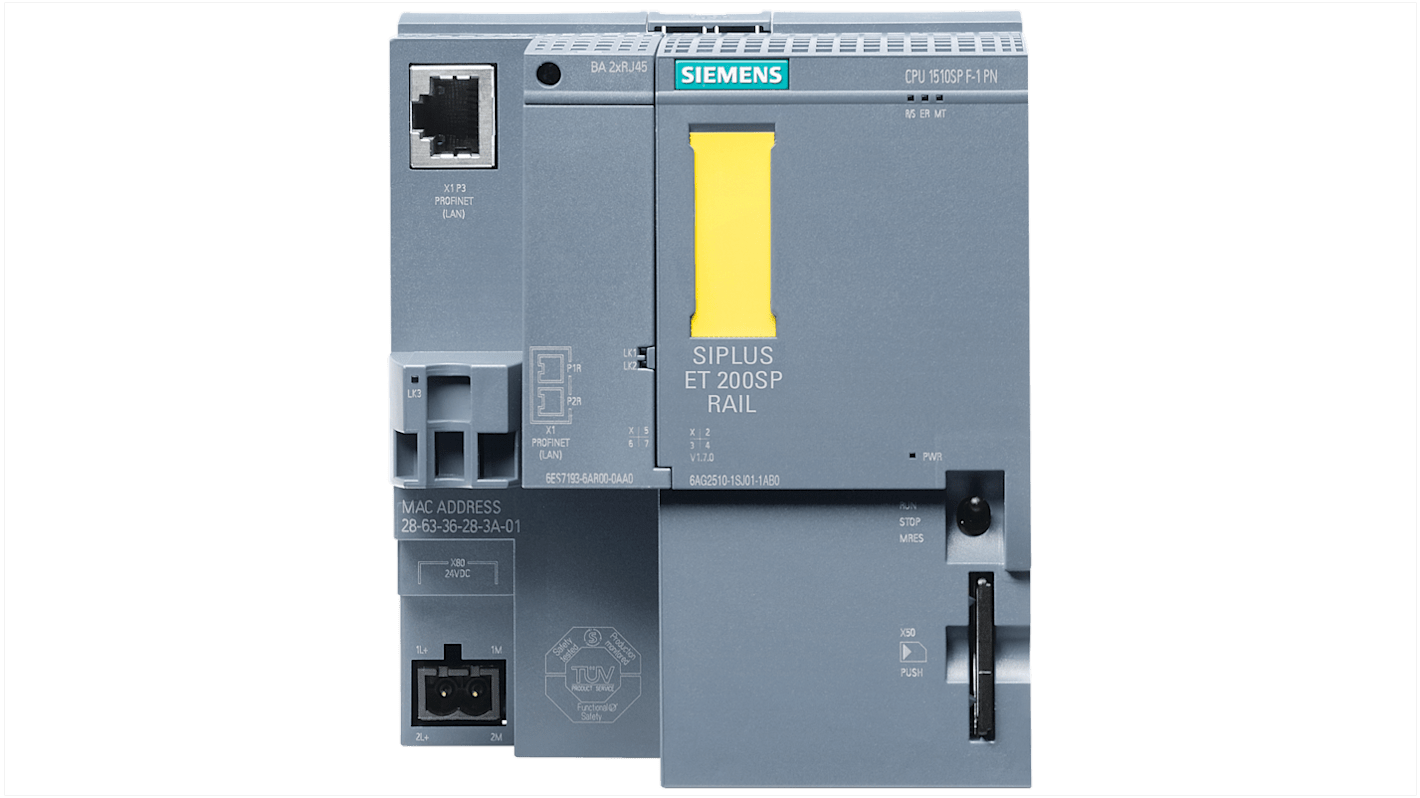 Siemens SIPLUS ET 200SP Series PLC CPU for Use with SIMATIC ET 200SP, 20-Input