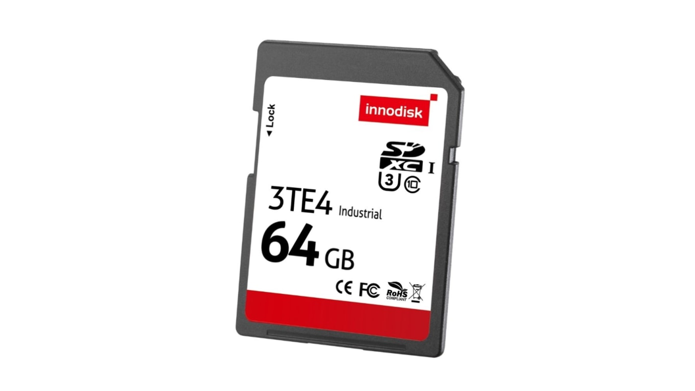 InnoDisk 64 GB Industrial SD SD Card, Class10, UHS-3