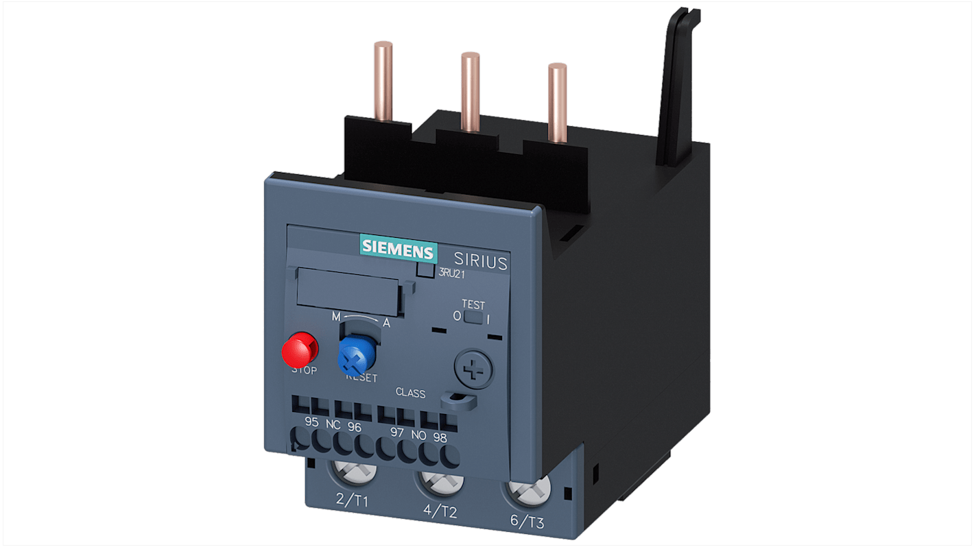 Relè di sovraccarico Siemens, 1NC/1NO, carico FLC 250 A, 4 A