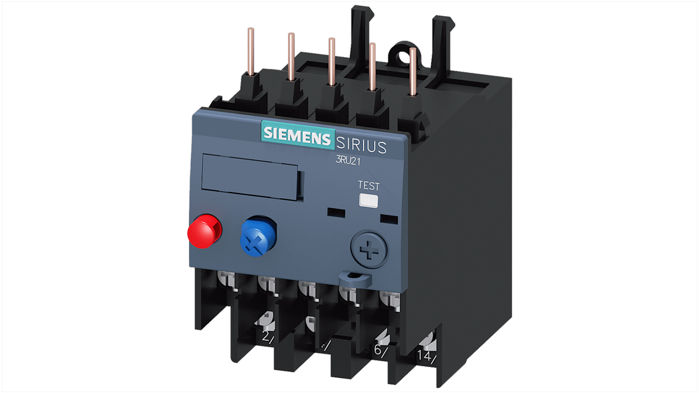 Relé de sobrecarga Siemens SIRIUS 3RB, 1 NC/1 NA, 1,25 A