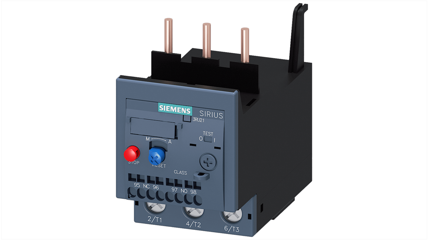Siemens 3RB Overload Relay 1NC/1NO, 12 A F.L.C, 4 A Contact Rating, 7.5 kW, 3P, SIRIUS