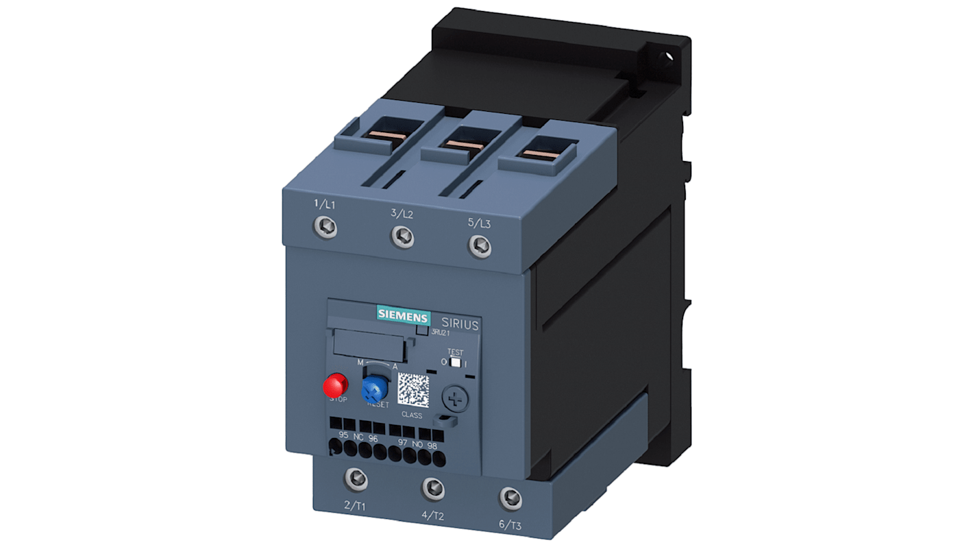 Siemens 3RB Overload Relay 1NC/1NO, 80 A F.L.C, 4 A Contact Rating, 75 kW, 3P, SIRIUS
