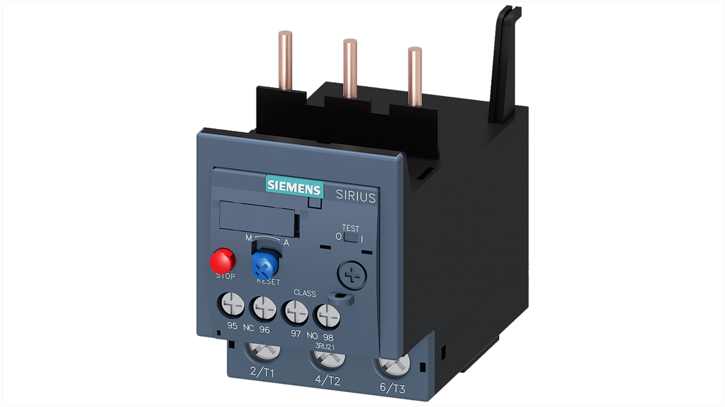 Siemens 3RB Overload Relay 1NC/1NO, 50 A F.L.C, 4 A Contact Rating, 45 kW, 3P, SIRIUS