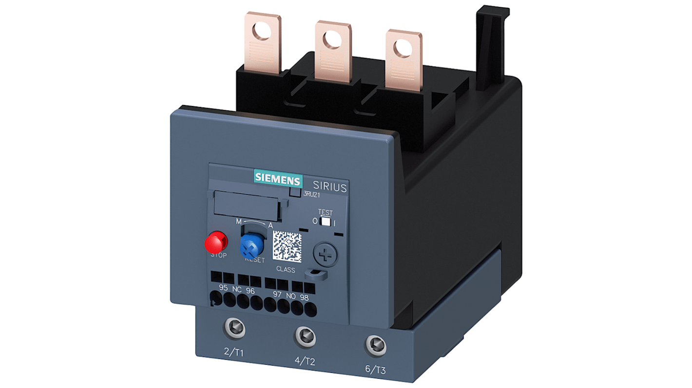 Siemens Overload Relay 1NC/1NO, 50 A F.L.C, 4 A Contact Rating, 45 kW, 3P, SIRIUS 3RB