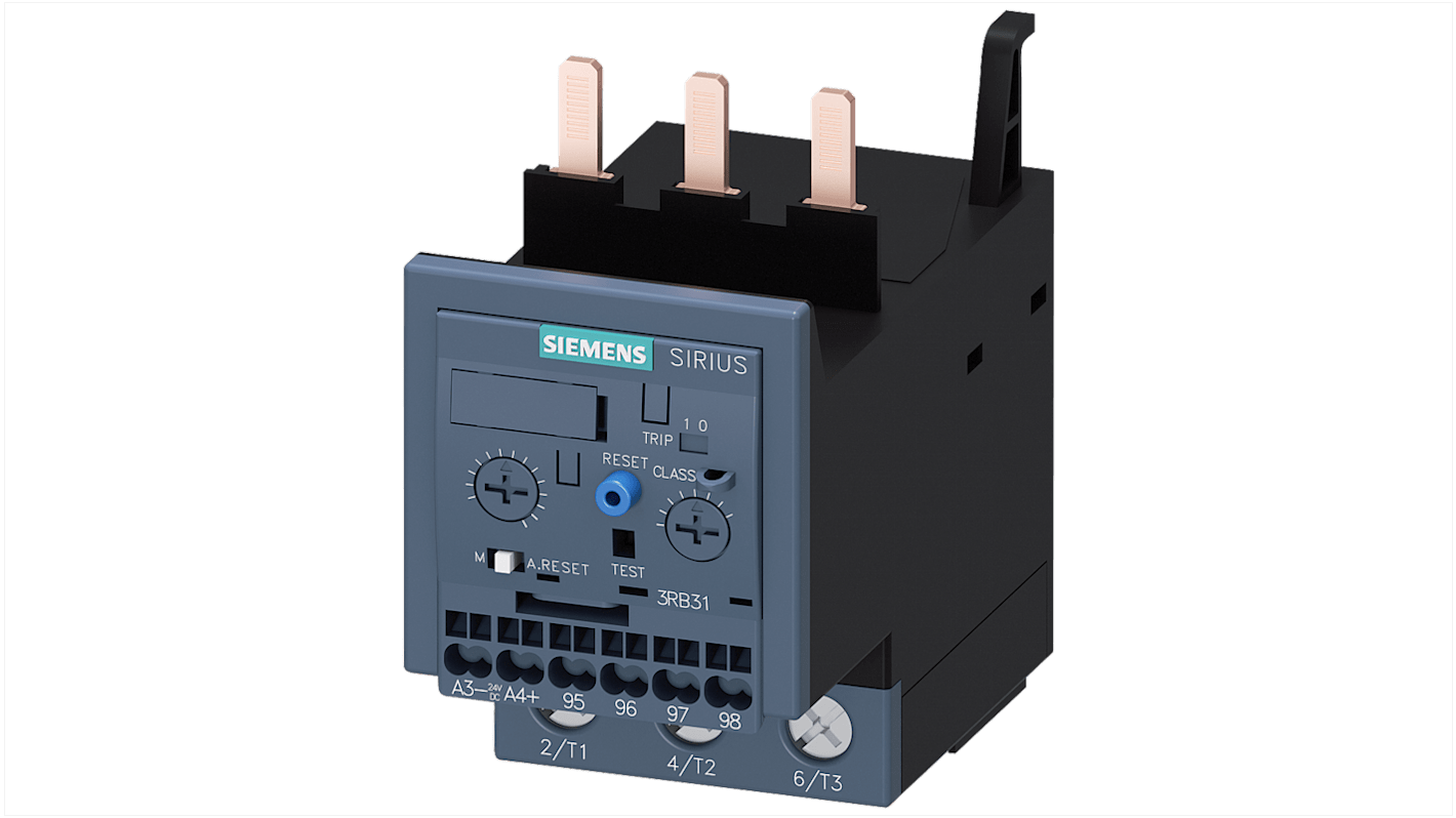 Siemens SIRIUS 3RU2 Thermal Overload Relay 1NC/1NO, 0.16 A F.L.C, 3 A Contact Rating, 0.06 kW, 3P, SIRIUS